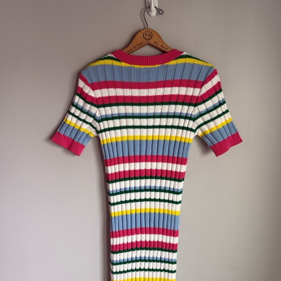 English Factory Short Sleeve Striped Sweater Dress - Picture 6 of 12